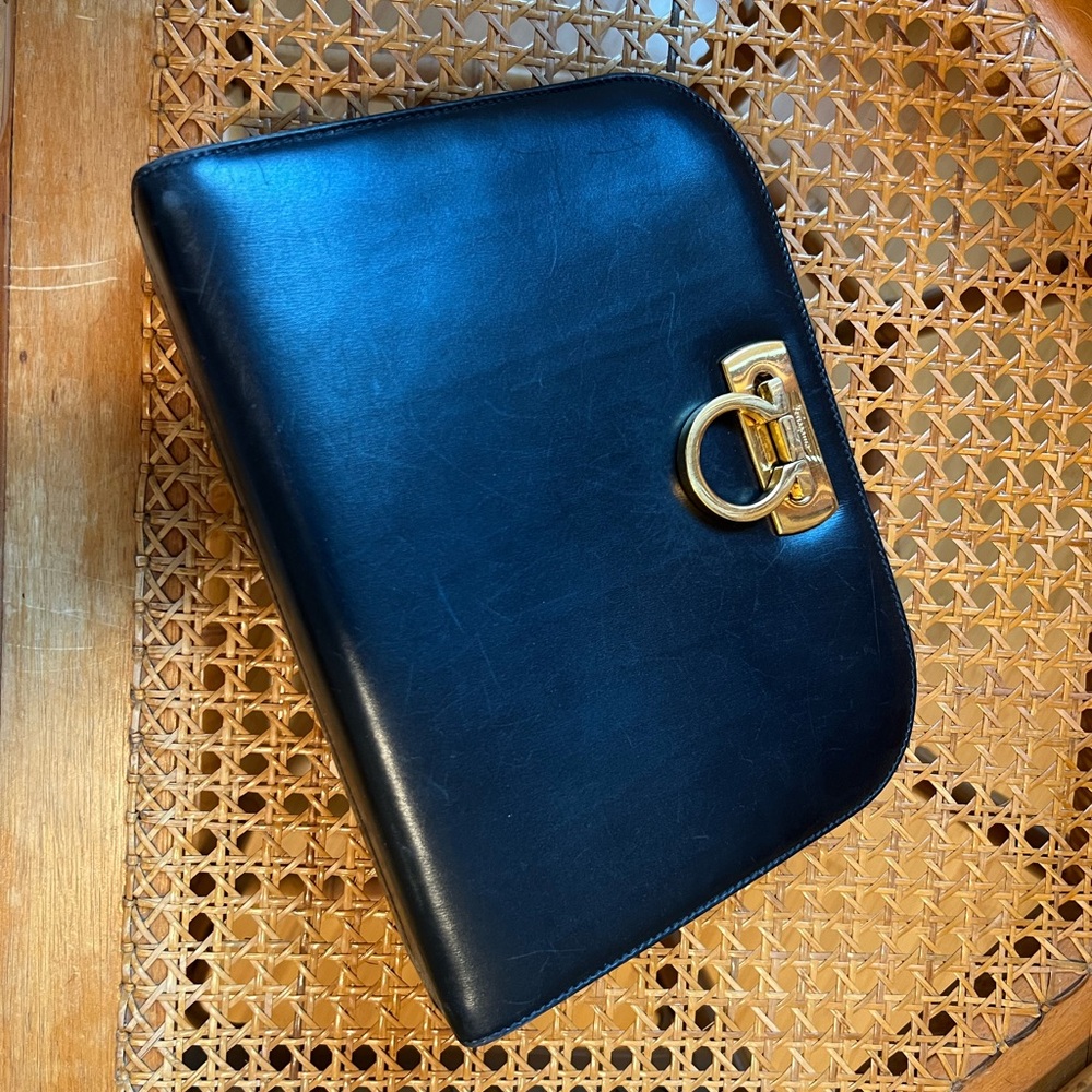 Salvatore Ferragamo Black Leather Bag